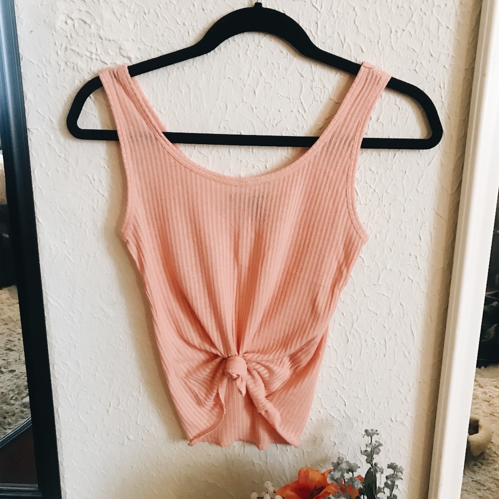 Ribbed Pink Tank